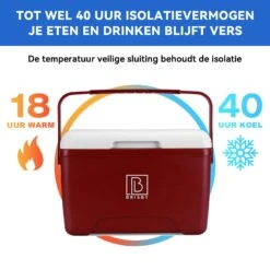 Brisby 8 Liter Koelbox Met 2 Koelelementen - Red -Buiten Kamperen 6638cd65573652.34284993