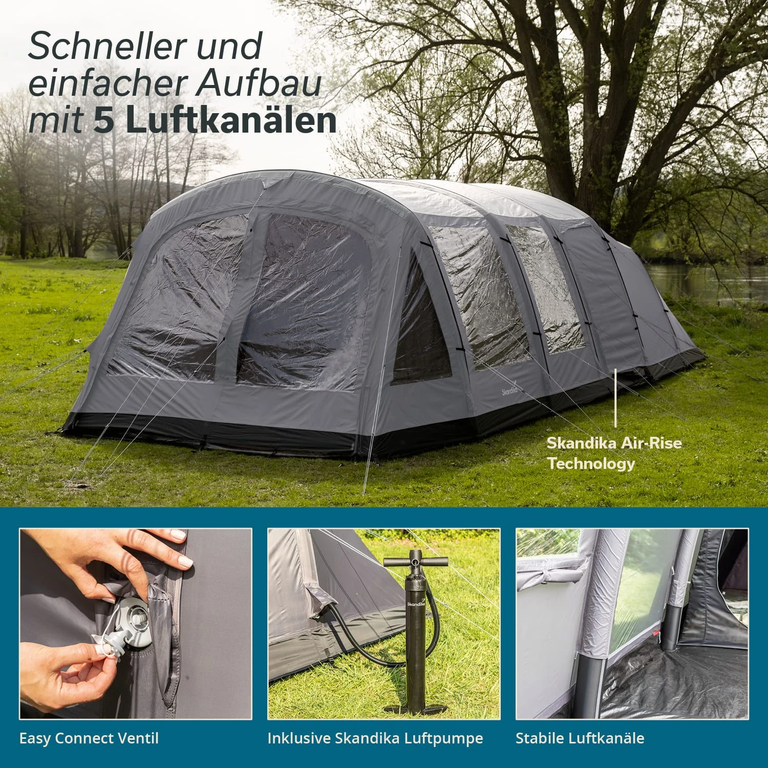 Skandika Timola 6 Air Sleeper Protect XL Opblaasbare Tent 6 Skandika Timola 6 Air Sleeper Protect XL Opblaasbare Tent - Afbeelding 4