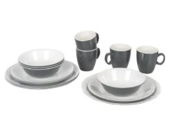 Bo-Camp Two-tone Grey 16-delig Serviesset