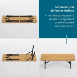 Skandika Tobro Bamboe Zitbank - Set Van 2 -Buiten Kamperen 66548442960201.63446945