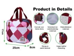 Merkloos Brisby 4-laags Geïsoleerde 4 Liter Koeltas - Blok Rose -Buiten Kamperen 665db763843033.87212669