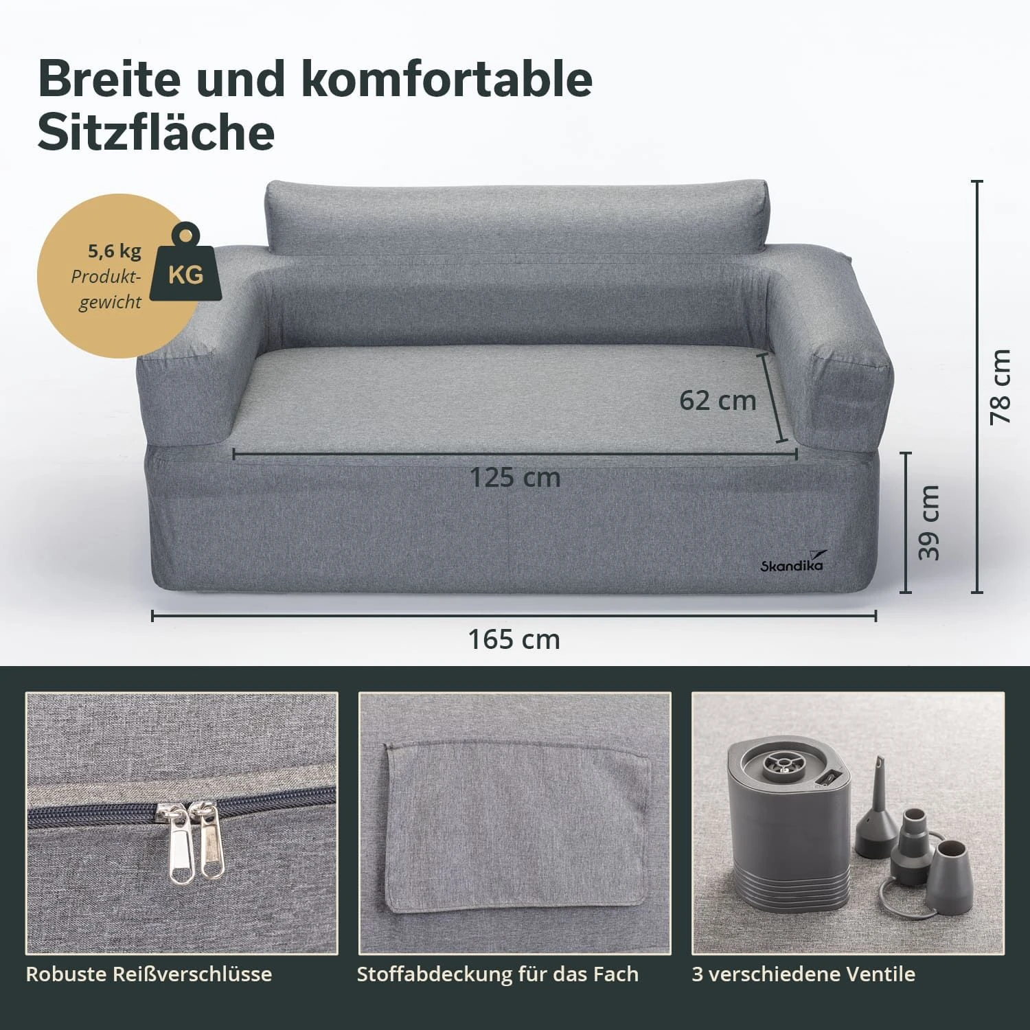 Skandika Easy Air Double Opblaasbare Bank 6 Skandika Easy Air Double Opblaasbare Bank - Afbeelding 4