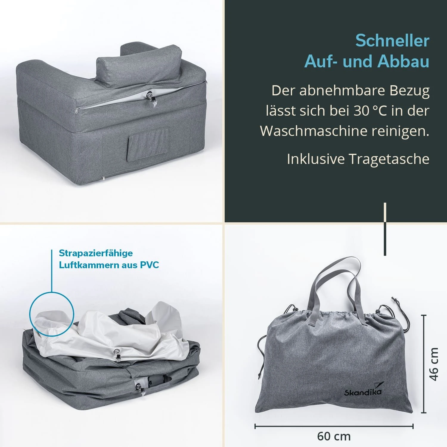 Skandika Easy Air Single Opblaasbare Stoel 7 Skandika Easy Air Single Opblaasbare Stoel - Afbeelding 5