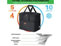 Merkloos Packaway 40 Liter Koeltas Met Divider - Black -Buiten Kamperen 668e3894a36696.14495851