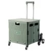 Merkloos Packaway 50 Liter Boodschappentrolley Met Trapwielen - Green -Buiten Kamperen 668e38d32b4540.76027845