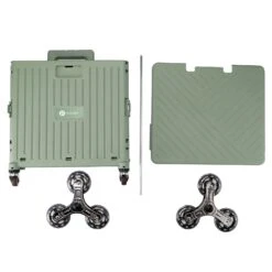 Merkloos Packaway 50 Liter Boodschappentrolley Met Trapwielen - Green -Buiten Kamperen 668e38d335f9c5.98400873