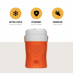 Merkloos Pinnacle Platino 1 Gallon Drankkoeler - Oranje -Buiten Kamperen 66c34903b38143.37173489