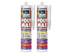 Bison 300gr Transparant Poly Max High Tack Express - 2 Stuks