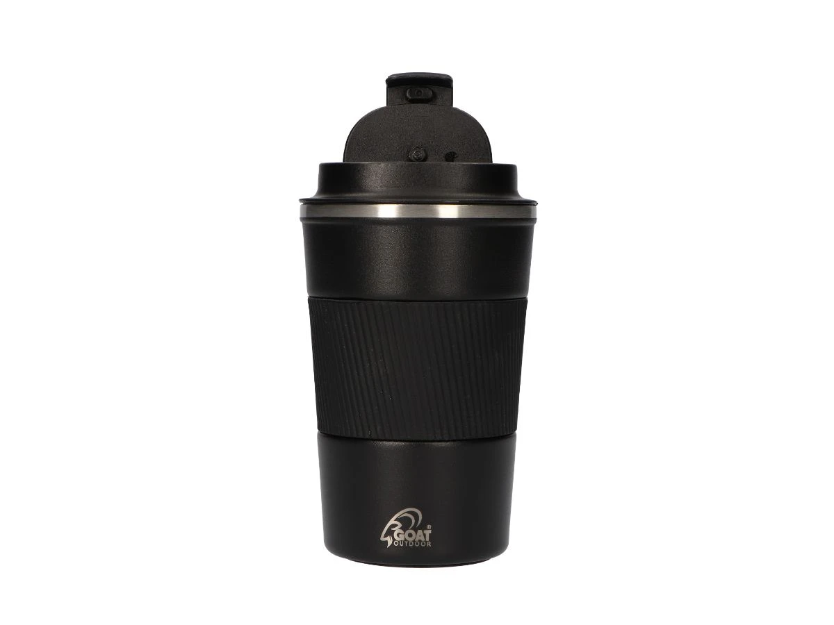 Merkloos GOAT Outdoor 380 Ml RVS Koffiebeker To Go - Black 4 Merkloos GOAT Outdoor 380 Ml RVS Koffiebeker To Go - Black - Afbeelding 2
