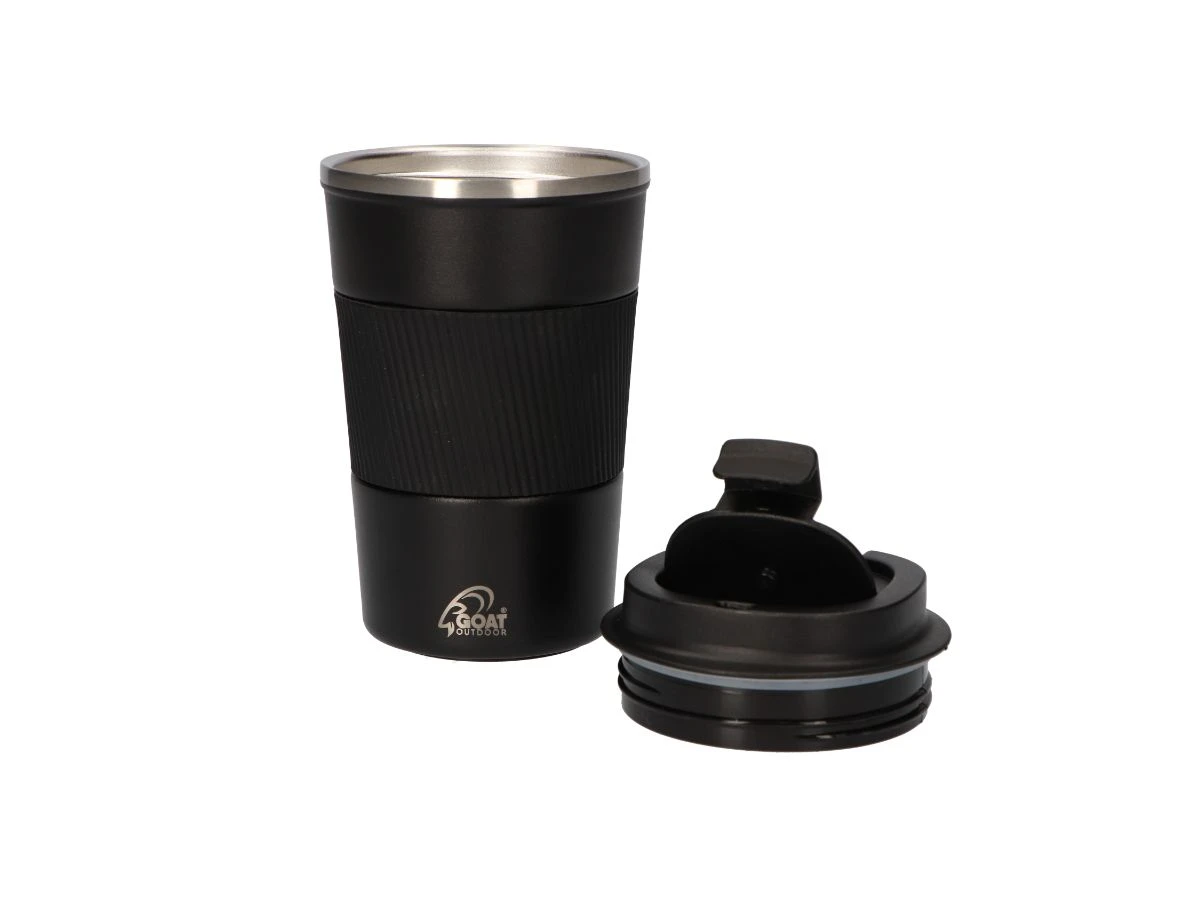 Merkloos GOAT Outdoor 380 Ml RVS Koffiebeker To Go - Black 8 Merkloos GOAT Outdoor 380 Ml RVS Koffiebeker To Go - Black - Afbeelding 6