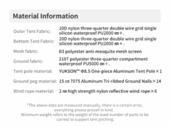 Naturehike Cloud Up 2 PRO Tent - Brown -Buiten Kamperen 66e3e318ab96a7.78240400