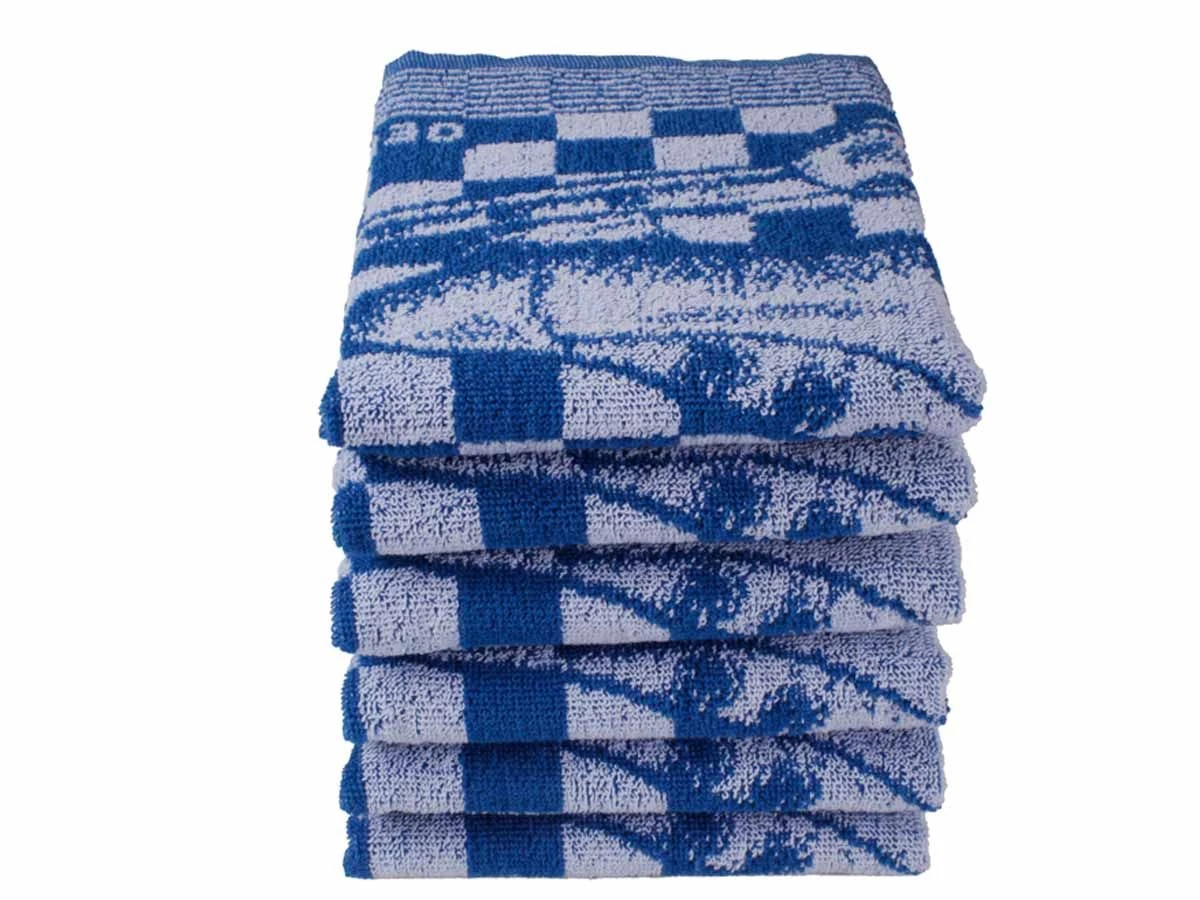 DoubleDry Schaats 50 X 50 Cm Set Van 6 Keukendoeken - Blauw 4 DoubleDry Schaats 50 X 50 Cm Set Van 6 Keukendoeken - Blauw - Afbeelding 2