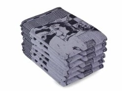 DoubleDry Koe 50 X 70 Cm Set Van 6 Theedoeken - Zwart
