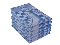 DoubleDry Schaatsen 50 X 70 Cm Set Van 6 Theedoeken - Blauw
