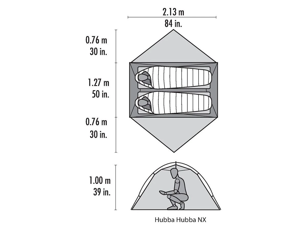 MSR Hubba Hubba NX Lichtgewicht Tent - Green 5 MSR Hubba Hubba NX Lichtgewicht Tent - Green - Afbeelding 3