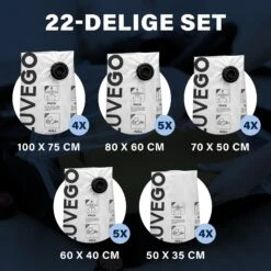 Luvego 22 Pack Vacuümzakken Inclusief Handpomp -Buiten Kamperen 74d1b8f4bbb5ca44