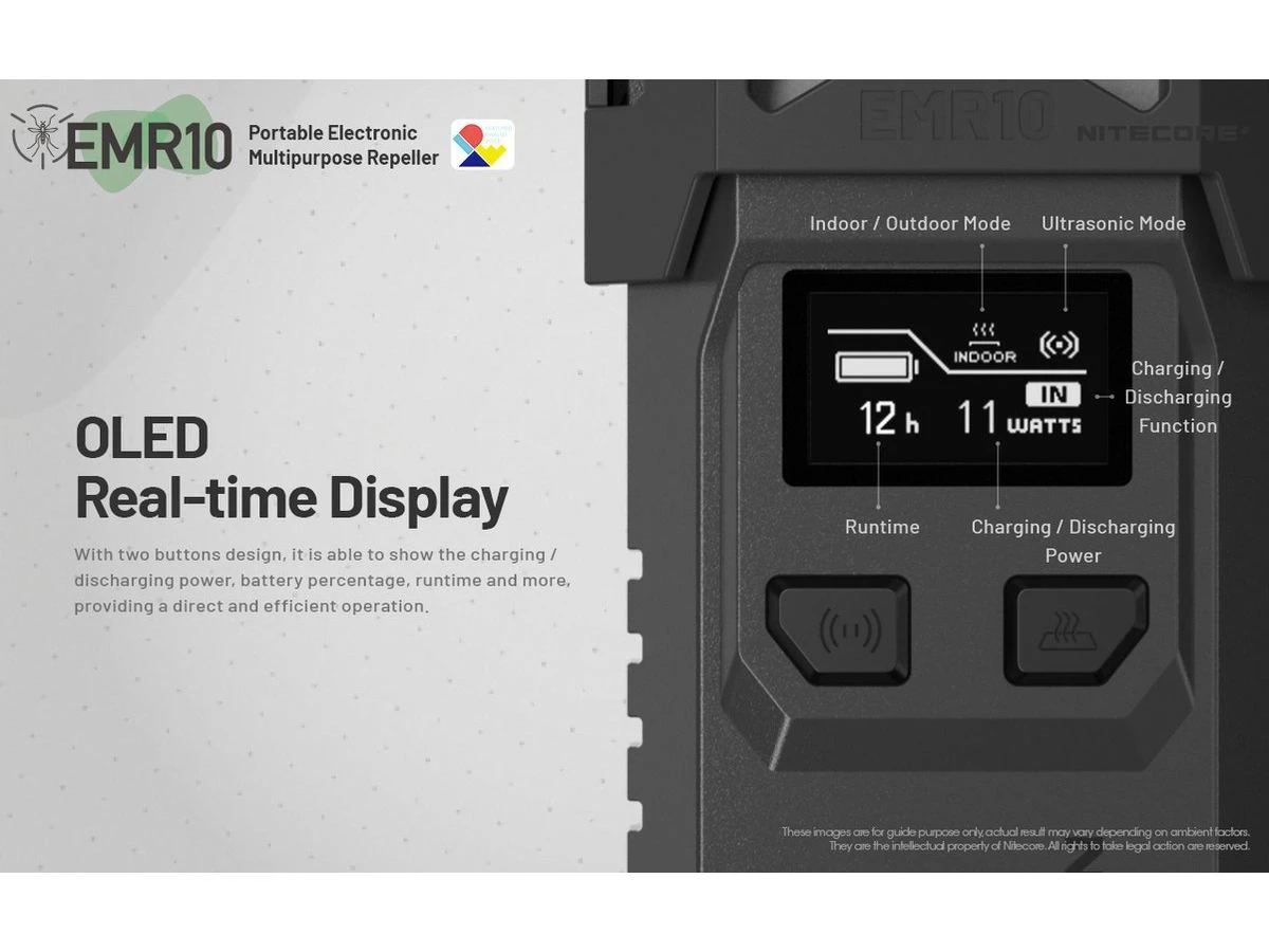 Nitecore EMR10 Oplaadbare Muggenverjager 7 Nitecore EMR10 Oplaadbare Muggenverjager - Afbeelding 5