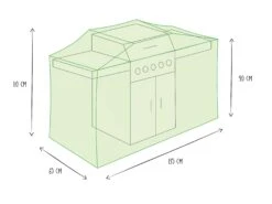 Merkloos Perel BBQ Beschermhoes - 110x135x65cm -Buiten Kamperen 82b9c08ebd4a2212