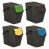 Merkloos Keden Set Van 4 Afvalscheidingsbakken - 25 Liter -Buiten Kamperen 85452f09b24ccb1f