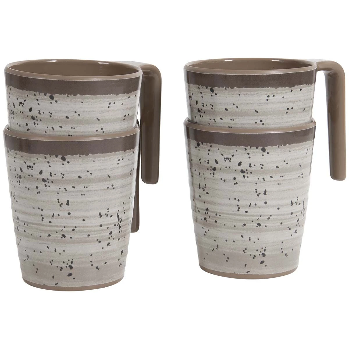 Bo-Camp Halo L Set Van 4 Melamine Mokken - Beige 8 Bo-Camp Halo L Set Van 4 Melamine Mokken - Beige - Afbeelding 6