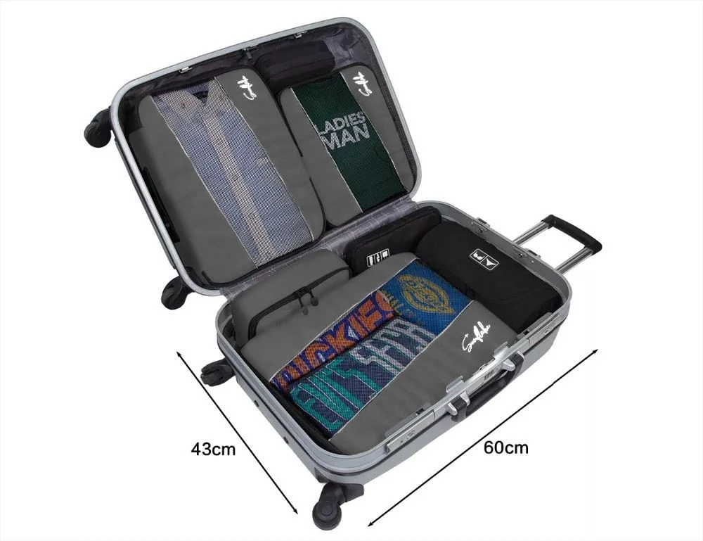 Sunflake Set Van 4 Packing Cubes - Grey 5 Sunflake Set Van 4 Packing Cubes - Grey - Afbeelding 3