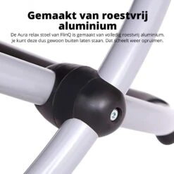 FlinQ Aura Opvouwbare Loungestoel - Antraciet -Buiten Kamperen 925b75d2d668f8b3