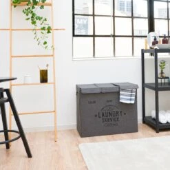 Merkloos DuneDesign 3 Vakken Wasmand - 84 Liter -Buiten Kamperen 9f50a978ea513ae8