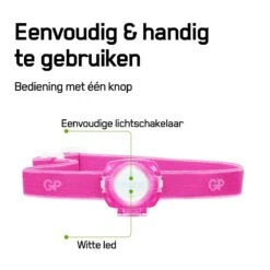 Merkloos GP CH31 40 Lumen Hoofdlamp - Pink -Buiten Kamperen a7fa5671f98b39f0