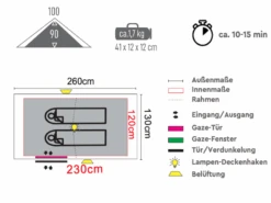 TAMBU Kutir 2 Lichtgewicht Trekkingtent -Buiten Kamperen abbaf6cbc8a575ce