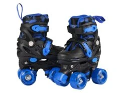 Merkloos Champz Verstelbare Kinder Rolschaatsen Hardboot Blauw