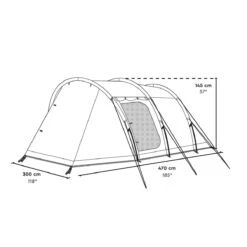 Tambu Durdanta 4-persoons Tunneltent - Brown -Buiten Kamperen b765b19b352f693c