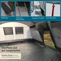 Skandika Hurricane 8 Sleeper Protect Tunneltent -Buiten Kamperen bc439d1ab883a6ab