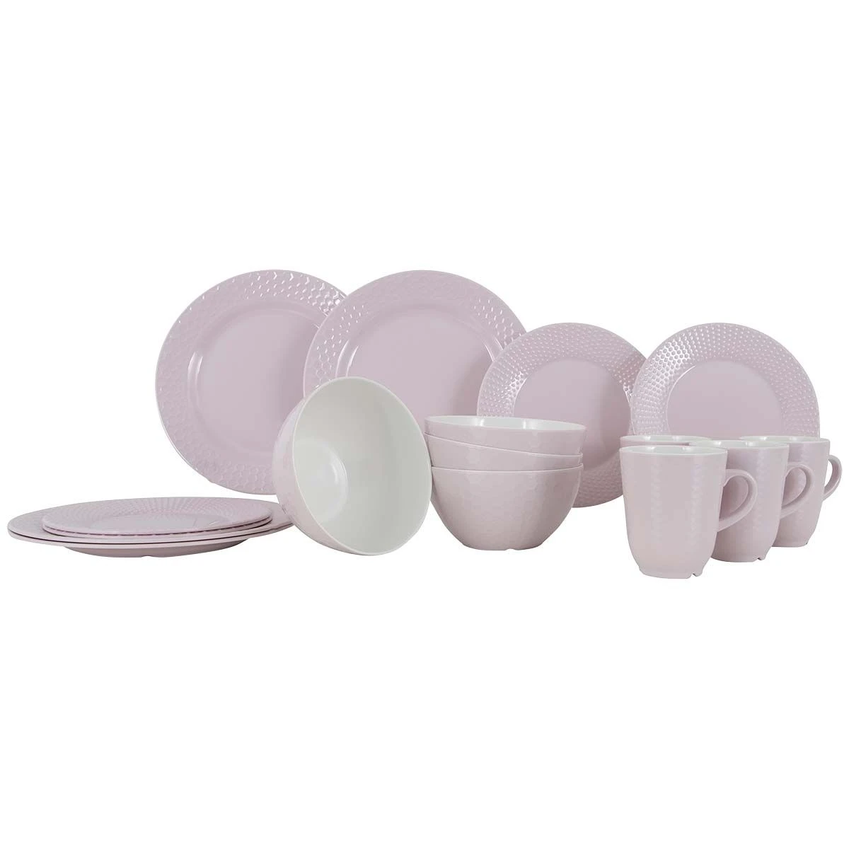 Gimex Royal Line 16-delig Serviesset - Pastel Pink 4 Gimex Royal Line 16-delig Serviesset - Pastel Pink - Afbeelding 2