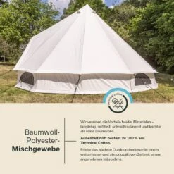 Skandika Tipii 400 Technical Cotton Tent -Buiten Kamperen c3b39a854dd5c3f1