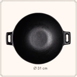 Merkloos OTIX 31 Cm Gietijzeren Wokpan -Buiten Kamperen c7ca349941b81035