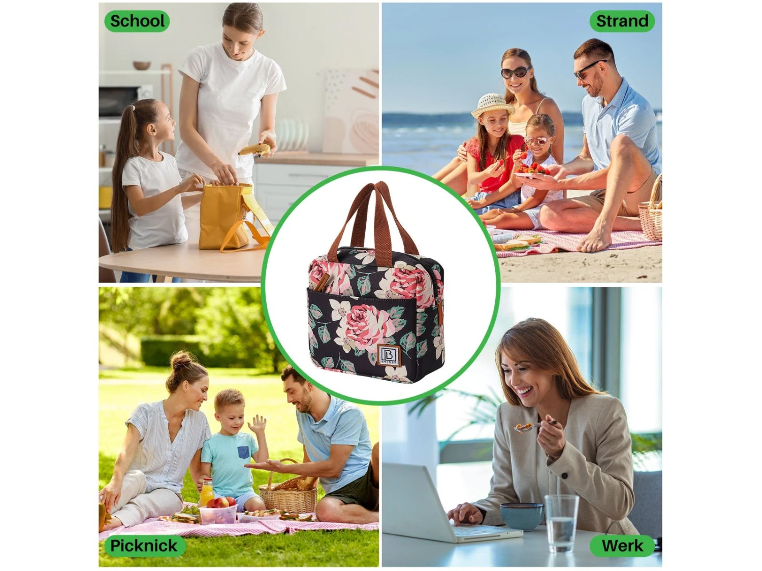 Merkloos Brisby Bloemetjes 4 Liter Koeltas 8 Merkloos Brisby Bloemetjes 4 Liter Koeltas - Afbeelding 6