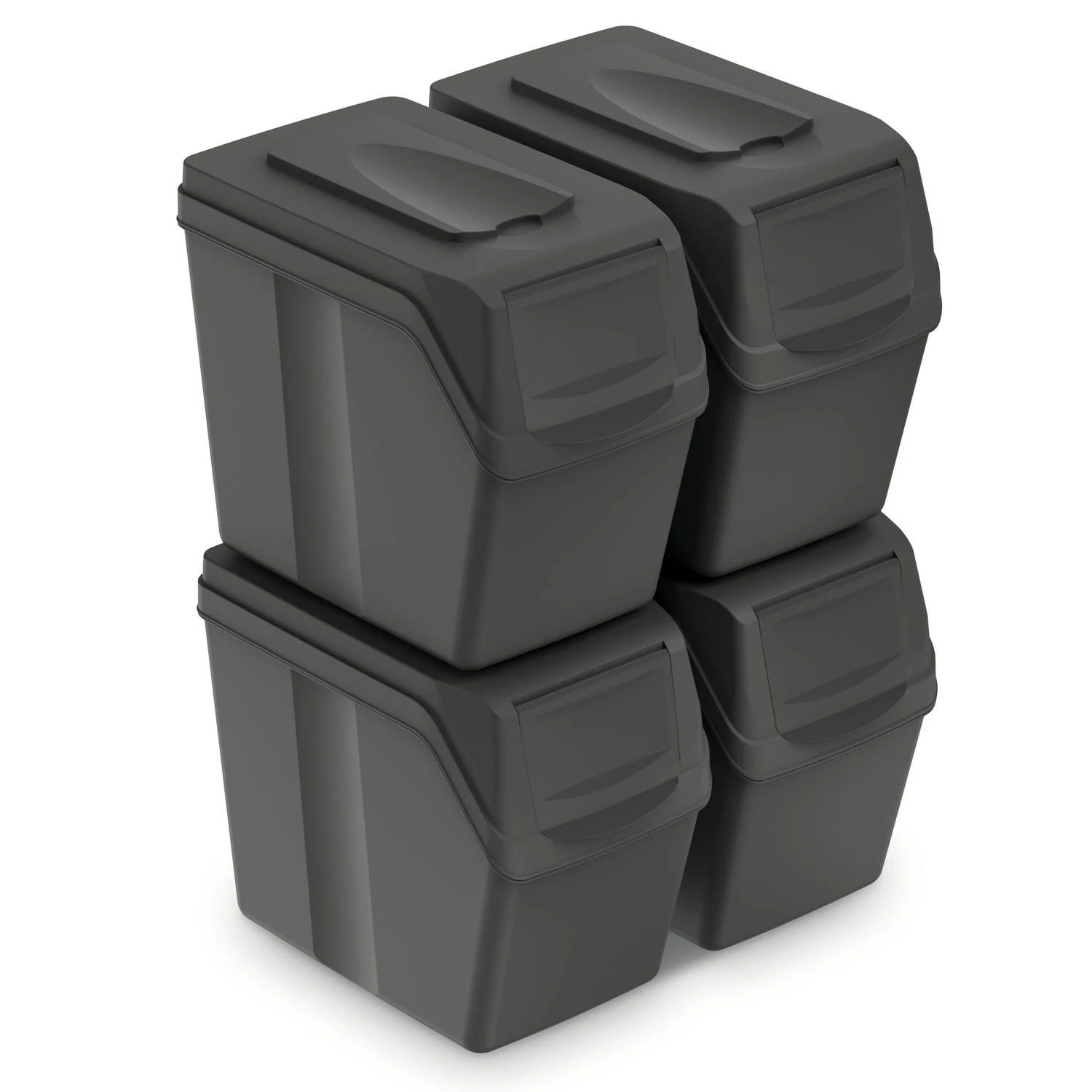 Merkloos Keden Set Van 4 Afvalscheidingsbakken - 20 Liter 4 Merkloos Keden Set Van 4 Afvalscheidingsbakken - 20 Liter - Afbeelding 2