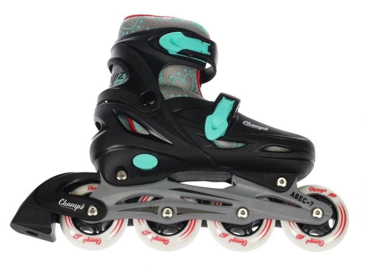 Merkloos Champz Black ABEC7 Hardboot Verstelbare Inline Skates 5 Merkloos Champz Black ABEC7 Hardboot Verstelbare Inline Skates - Afbeelding 3