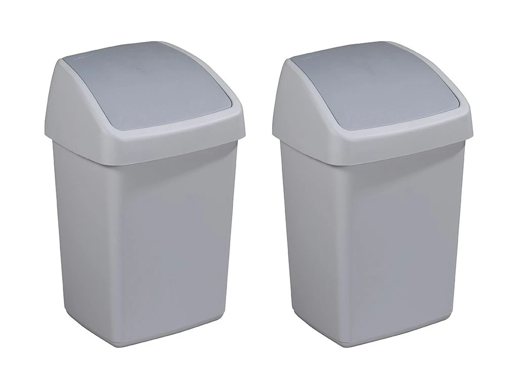 Sunware Delta 10 Ltr Prullenbak Met Swingdeksel - Set Van 2 3 Sunware Delta 10 Ltr Prullenbak Met Swingdeksel - Set Van 2