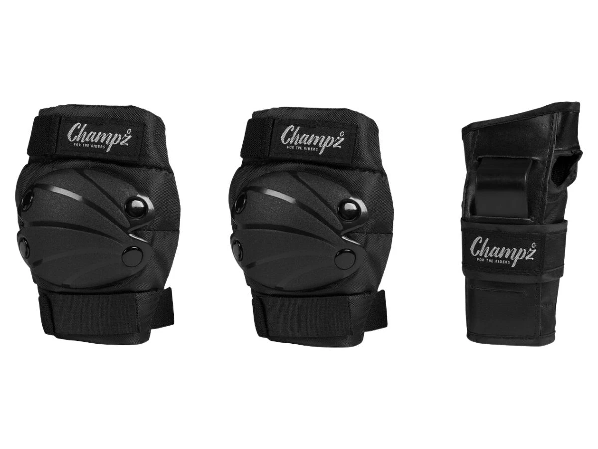 Merkloos Champz Skate Bescherming Set Voor Kinderen Zwart 3 Merkloos Champz Skate Bescherming Set Voor Kinderen Zwart