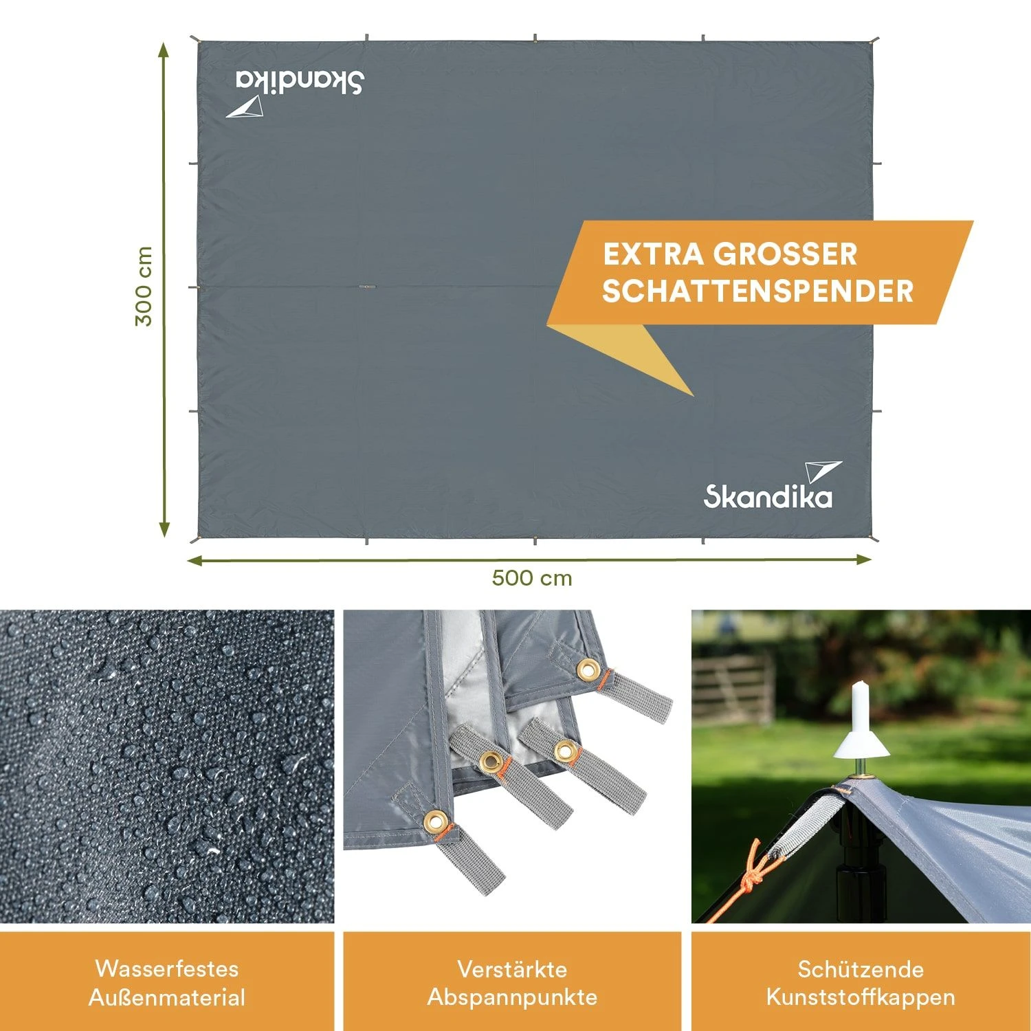 Skandika 5 X 3 Meter Schaduwdoek Met Telescopische Palen 7 Skandika 5 X 3 Meter Schaduwdoek Met Telescopische Palen - Afbeelding 5