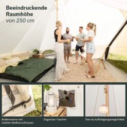 Skandika Tipii 400 Technical Cotton Tent -Buiten Kamperen e3ba6edb6f47240f