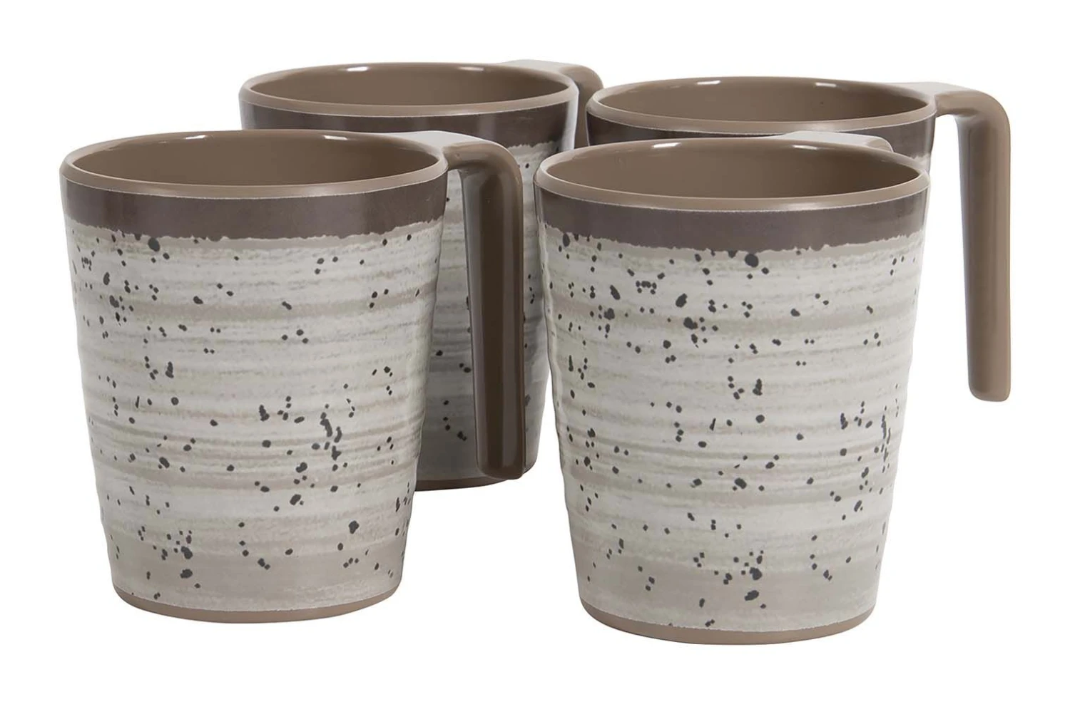 Bo-Camp Halo L Set Van 4 Melamine Mokken - Beige 5 Bo-Camp Halo L Set Van 4 Melamine Mokken - Beige - Afbeelding 3