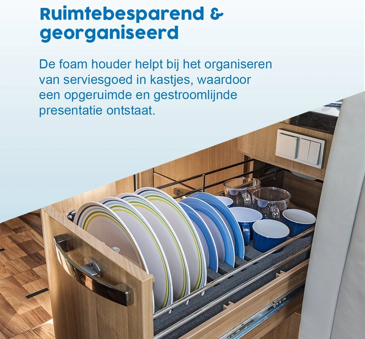 ProPlus Foam Servieshouder - 49,5 X 25 X 10 Cm 4 ProPlus Foam Servieshouder - 49,5 X 25 X 10 Cm - Afbeelding 2