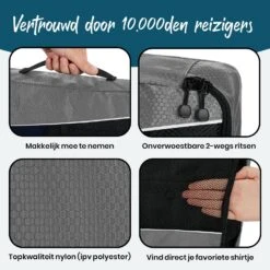 Sunflake Set Van 4 Packing Cubes - Grey 11 Sunflake Set Van 4 Packing Cubes - Grey -Buiten Kamperen f55b942d1f201f45