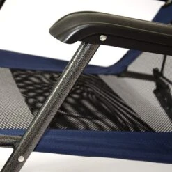 AMANKA 180 X 60 Verstelbare Relaxstoel - Dark Blue -Buiten Kamperen f7ea88a2801cec6c