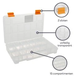 Merkloos Perel OMRC9 15-vaks Opbergdoos -Buiten Kamperen f85df67bda42856c