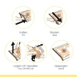 Merkloos Space Buddy Set Van 7 Vacuümzakken -Buiten Kamperen fae6d084060dcacc