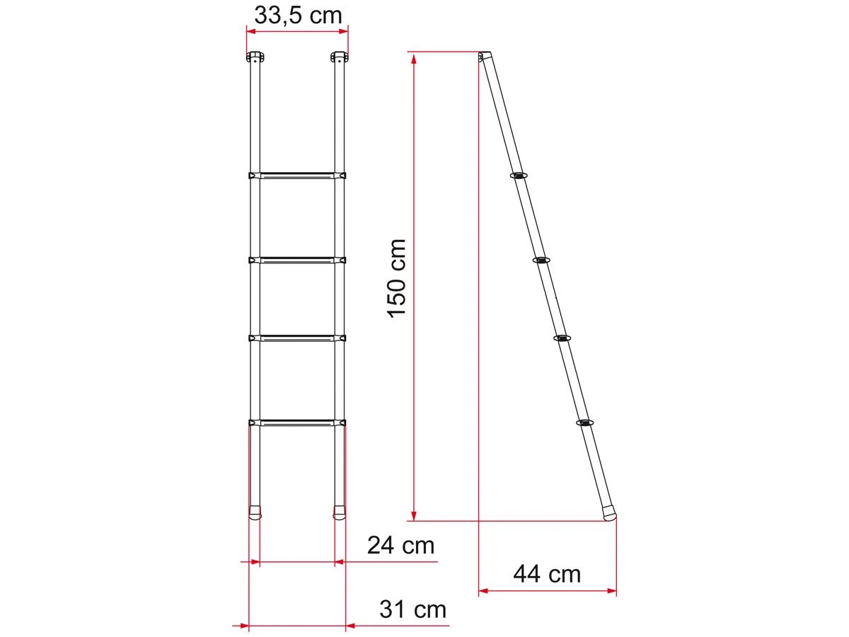 Fiamma Deluxe 4B Ladder 4 Fiamma Deluxe 4B Ladder - Afbeelding 2