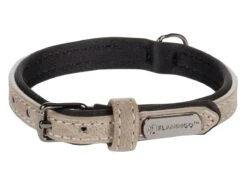 Flamingo Delu Taupe Halsband - XL